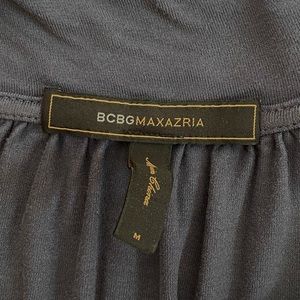 BCBGMAXAZRIA Cotton Knit Top, Navy, Size Medium